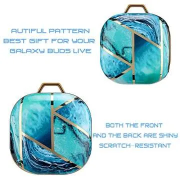 Stylish Wegoodsun Samsung Galaxy Buds Live Case - Marble