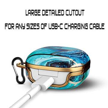 Stylish Wegoodsun Samsung Galaxy Buds Live Case - Marble