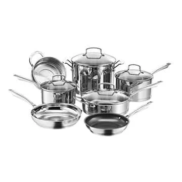 Elevate Your Cooking with Cuisinart 11-Piece Professional Stainless Steel Cookware Set