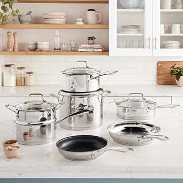 Cuisinart 11-Piece Professional Stainless Steel Cookware Set