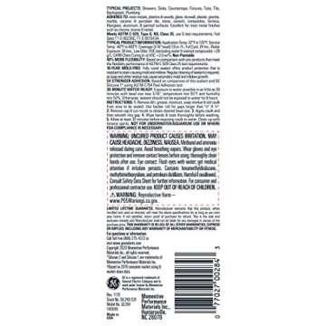 GE Sealants & Adhesives GE284 Advanced Silicone 2 Kitchen & Bath Sealant, 2.8oz, Clear, 2 Fl Oz