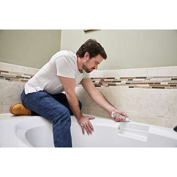 GE Sealants & Adhesives GE284 Advanced Silicone 2 Kitchen & Bath Sealant, 2.8oz, Clear, 2 Fl Oz