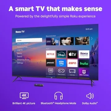 Roku 65-Inch Smart TV 2025 4K HDR with Voice Remote