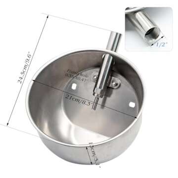MUDUOBAN Automatic Pig Waterer System Stainless Steel,Automatic Waterer Water Bowl for Pig Hog Farm ...