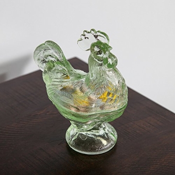 Trenton Gifts Glass Rooster Dish for Unique Home Decor