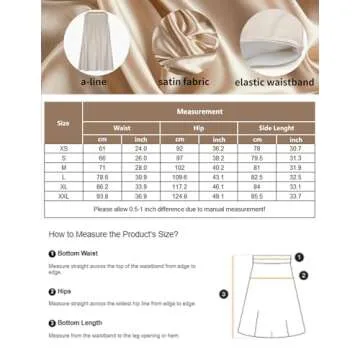 Zeagoo High Waisted Satin Skirt for Elegant Women