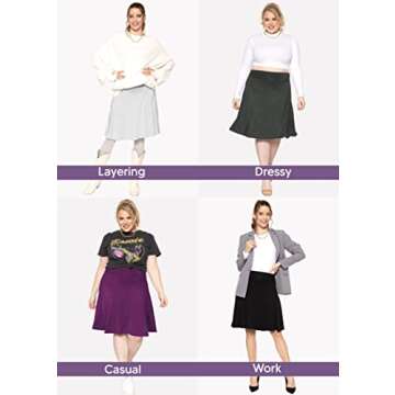 Versatile Flowy Skirt with Ruched Waistband for Women