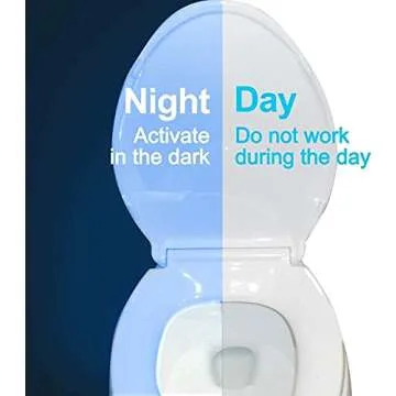 SUNNEST Toilet Night Light, Toilet Light with Motion Sensor LED 8 Colors Changing Toilet Bowl Light Bathroom Night Light for Washroom Cool Fun Gadgets Elderly Parents Gift Ideas, Fits Any Toilet