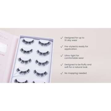 Flutterhabit The Flirt Bold Volume Lashes, DIY Lash Extensions, Fluffy Lash Clusters for Women, Salo...