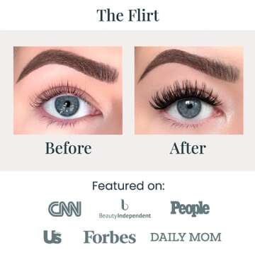 Flutterhabit The Flirt Bold Volume Lashes, DIY Lash Extensions, Fluffy Lash Clusters for Women, Salon Quality At Home Eyelashes Extension Kit, Natural False Lashes, 6 Lash Sets, No Lash Glue Included