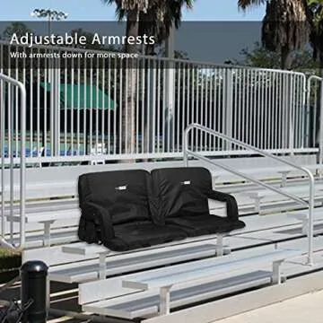 VIVOHOME Portable Stadium Seat Chairs with Backrest