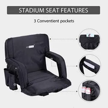 VIVOHOME Portable Stadium Seat Chairs with Backrest