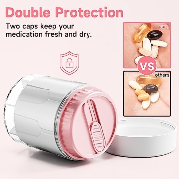 Zoksi Vitamin Organizer with 7 Compartments for Easy Storage