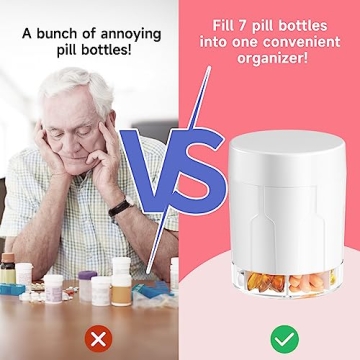 Zoksi Vitamin Organizer with 7 Compartments for Easy Storage