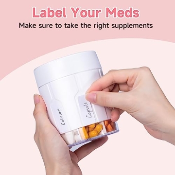 Zoksi Vitamin Organizer with 7 Compartments for Easy Storage