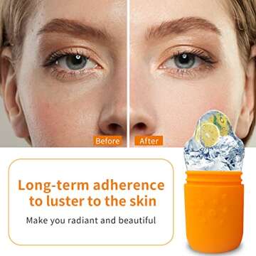 Ice Face Roller,cube Ice Roller for Face, Eyes and Neck Naturally tone and tighten skin,Massage Ice roller for face and eye puffiness relief,Facial Beauty Ice Roller, Ice Mold for Face Beauty Gift for