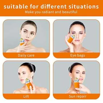 Ice Face Roller,cube Ice Roller for Face, Eyes and Neck Naturally tone and tighten skin,Massage Ice roller for face and eye puffiness relief,Facial Beauty Ice Roller, Ice Mold for Face Beauty Gift for