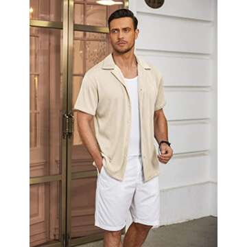 COOFANDY Men's Casual Button Down Shirt for Summer Style