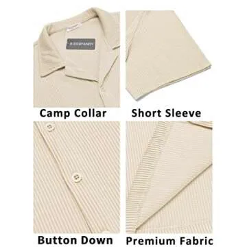 COOFANDY Men's Casual Button Down Shirt for Summer Style