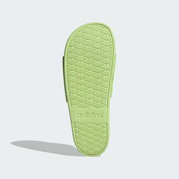 adidas Unisex Adilette Comfort Slide Sandal, Pulse Lime/Pulse Lime/Pulse Lime, 7 US Men