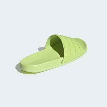 adidas Unisex Adilette Comfort Slide Sandal, Pulse Lime/Pulse Lime/Pulse Lime, 7 US Men