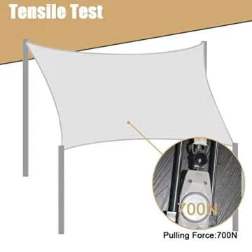 Lehood Sun Shade Sail, 10'x 13' Rectangle Canopy Sail UV Block Sun Shade for Outdoor Patio Garden Ba...