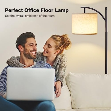 Three-Temperature 60" Floor Lamp with Adjustable Shade