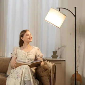 Three-Temperature 60" Floor Lamp with Adjustable Shade