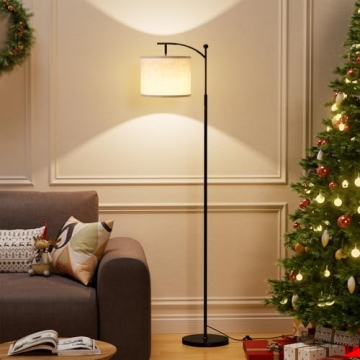 Three-Temperature 60" Floor Lamp with Adjustable Shade