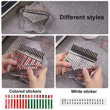 Beveetio Clear Kalimba Thumb Piano 17 Key Musical Gift