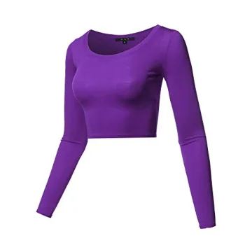 Stylish Stretchable Long Sleeve Crop Top for Women