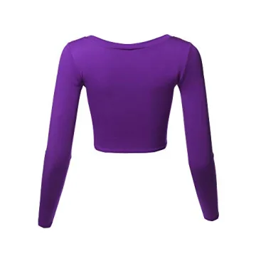 Stylish Stretchable Long Sleeve Crop Top for Women