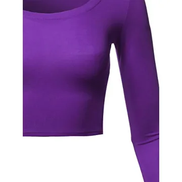 Stylish Stretchable Long Sleeve Crop Top for Women
