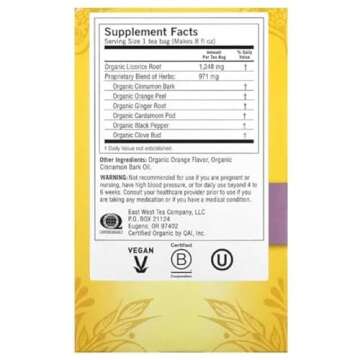 Organic Egyptian Licorice 16 Tea Bags by Yogi Tea - Sweet & Soothing