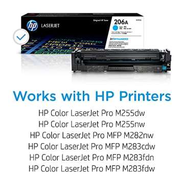 HP 206A Cyan Toner Cartridge | Reliable Printing for HP Color LaserJet Pro Series