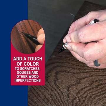 Mohawk Finishing Products Wood Stain Brush Tip Markers Furniture Touch Up Kit, Assorted Colors ‎M265-2202, 6 Pack