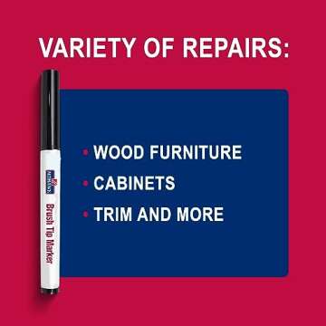 Mohawk Finishing Products Wood Stain Brush Tip Markers Furniture Touch Up Kit, Assorted Colors ‎M265-2202, 6 Pack