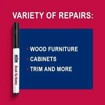 Mohawk Finishing Products Wood Stain Brush Tip Markers Furniture Touch Up Kit, Assorted Colors ‎M265-2202, 6 Pack