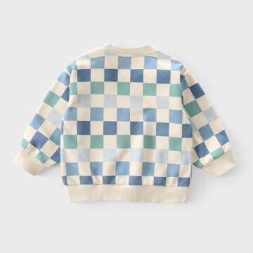 Stylish Toddler Plaid Sweatshirts for Fall Winter