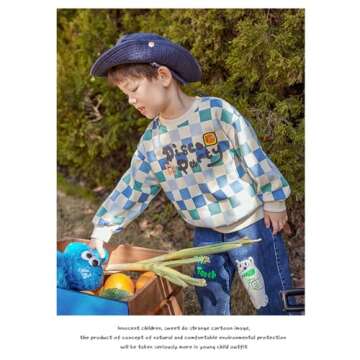 Stylish Toddler Plaid Sweatshirts for Fall Winter