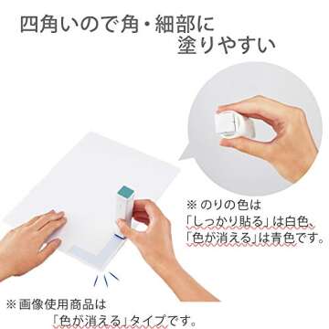 Kokuyo Gloo Square Glue Stick, Firm Stick, Small Size, Pack of 5, Japan Import (TA-G301-5P)