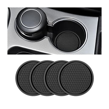 Universal 4 Pack Car Cup Holder Coasters - Non-Slip, Durable & Stylish