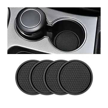 Universal 4 Pack Car Cup Holder Coasters - Non-Slip, Durable & Stylish