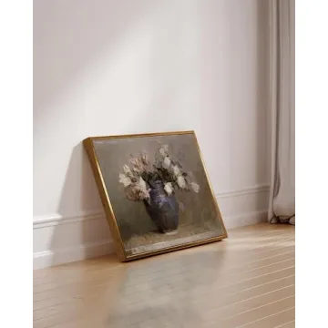 Vintage Botanical Canvas Wall Art Framed Floral Print