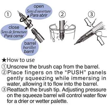 Kuretake Zig Watercolor System Brush2O, Multicolor, S