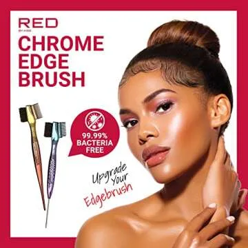 RED by Kiss Chrome Edge Brush for Perfect Hair Edges