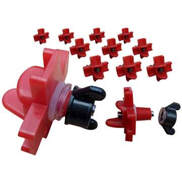 STOLTCO 12 pcs Poultry Waterer Drinker Nipples with Wing Nuts & Sealing O-Rings
