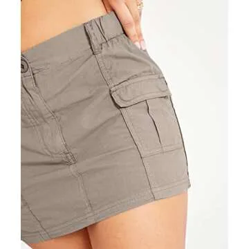 Stylish Y2K Women's Mini Cargo Skirt with Pockets