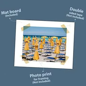Golden State Art, Pack of 10 Uncut 5x7 White Mats Matboards, Acid Free Backing Matt Board for Photos, Frames, DIY Projects