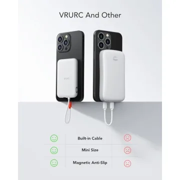VRURC Mini Portable Charger - 5000mAh Slim Power Bank